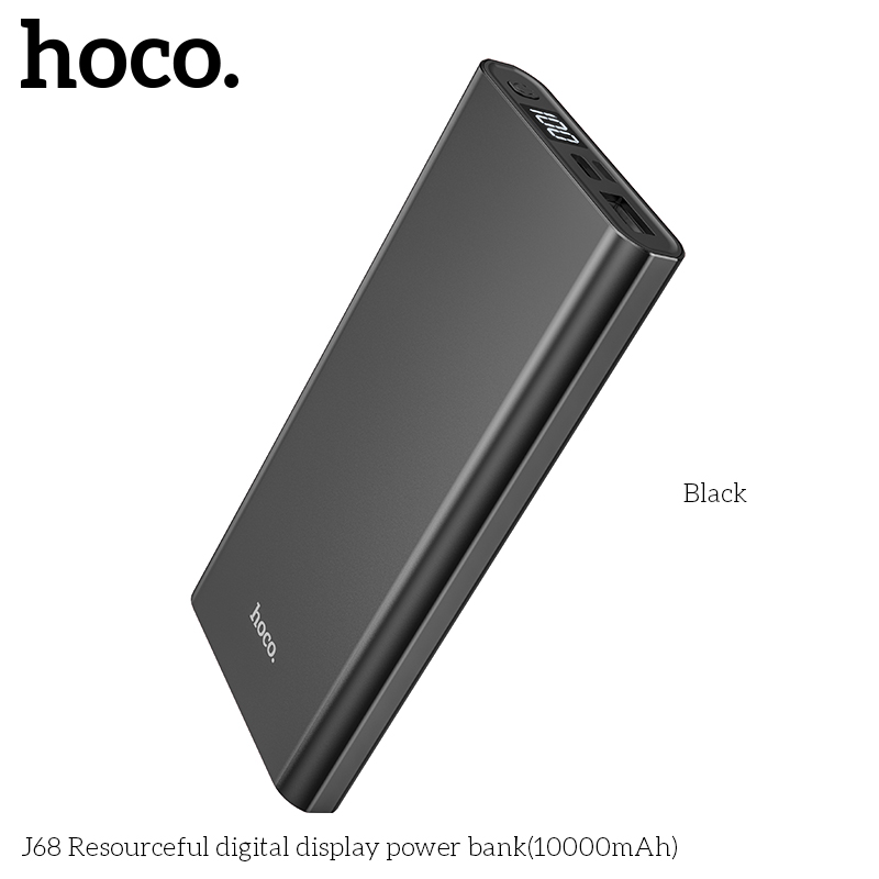 УМБ HOCO with Digital Display Ultra-Thin Resourceful J68 10000mAh |1USB/1Type-C, 2A|