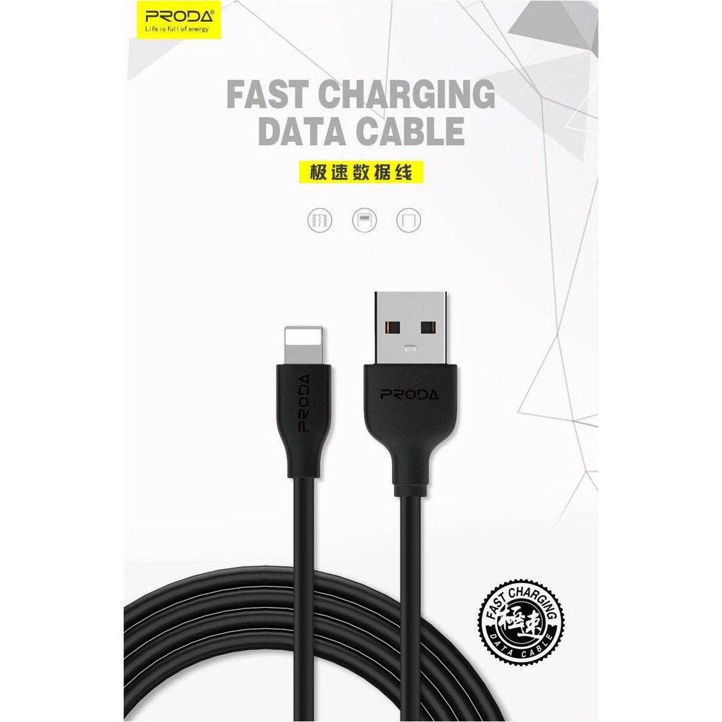 Кабель Lightning Proda Fast Charging PD-B15 |1m, 2.1A|