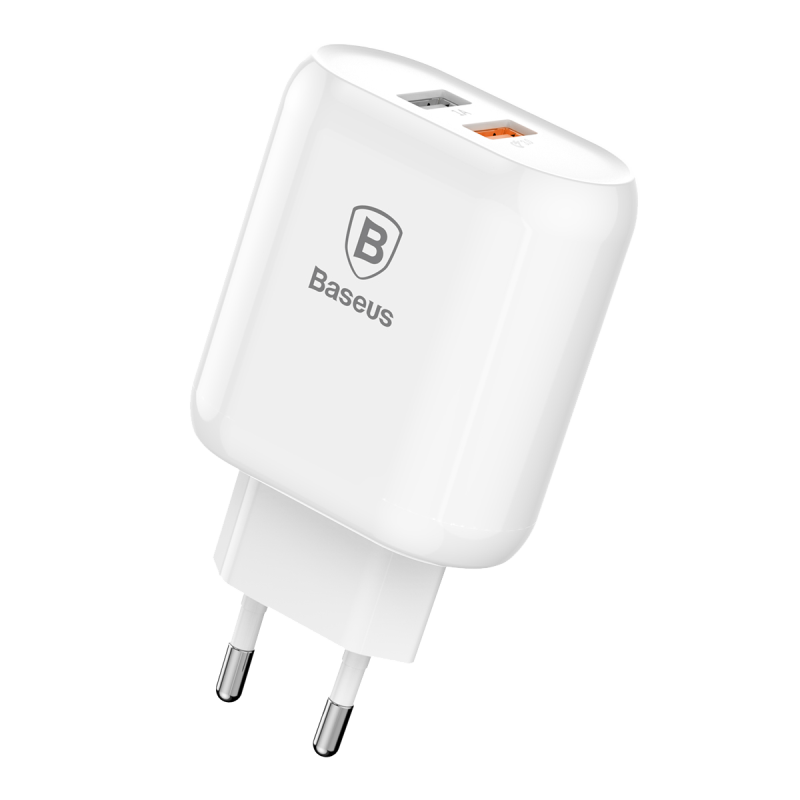 Адаптер сетевой BASEUS Bojure |2USB, 3.0A , QC3.0, 18W|
