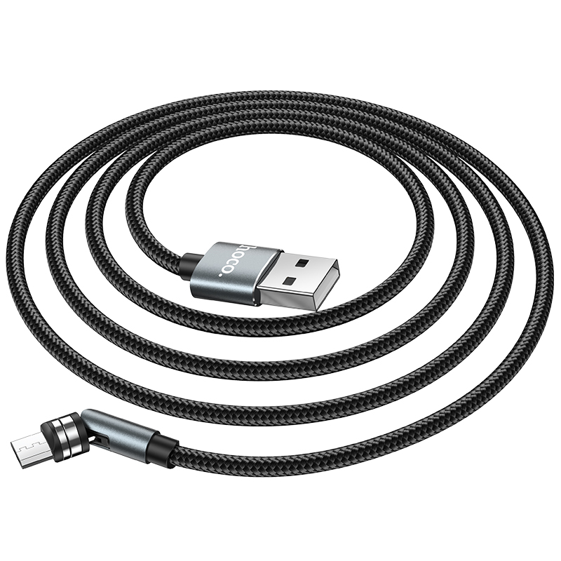 Кабель Hoco Магнітний Micro USB Universal 360° Rotating magnetic charging cable U94 |1.2m, 2.4A|