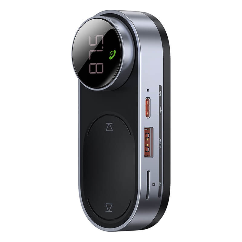 Bluetooth FM трансмітер BASEUS Solar Car Wireless MP3 Player |TF, USB, AUX, Type-C| (CDMP000001)