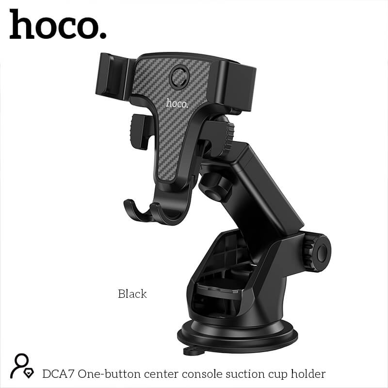 Тримач HOCO One-button center console suction cup holder DCA7