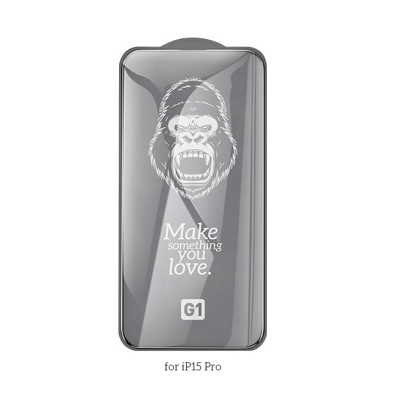 Защитное стекло HOCO для iPhone15 Pro Flash attach full screen silk screen HD tempered glass (G1)