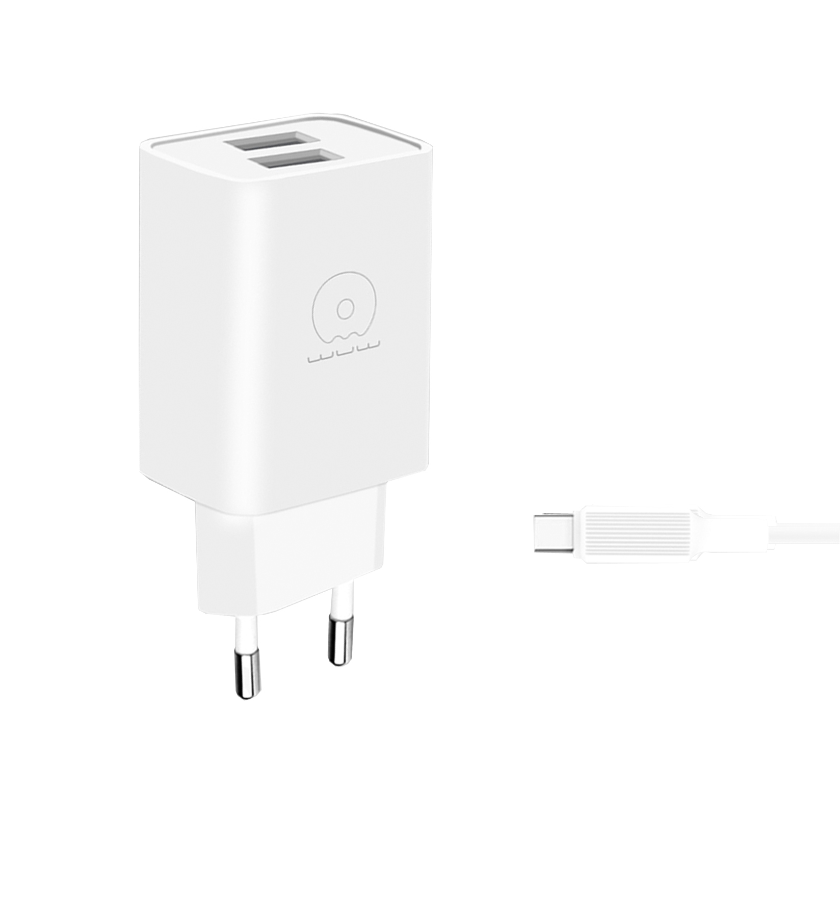 Адаптер мережевий WUW Type-C cable T31 |2USB, 2.4A|