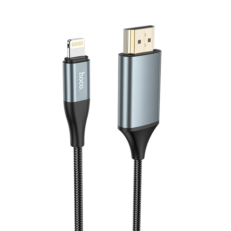 Кабель HOCO Lightning to HDMI High-definition on-screen cable UA15 |2M, 1080P|