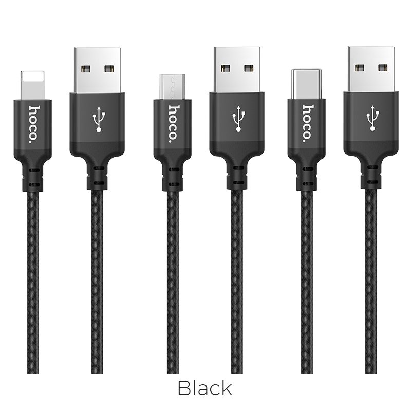 Кабель Hoco Set Lightning/Micro USB/ Type-C Times Speed Charging X14 |1m, 2.4A| (combination set)