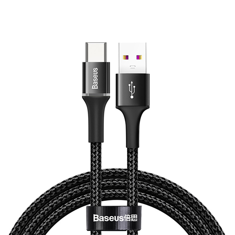 Кабель BASEUS Type-C HW flash charge Cable halo |1M, 5A, 40W|