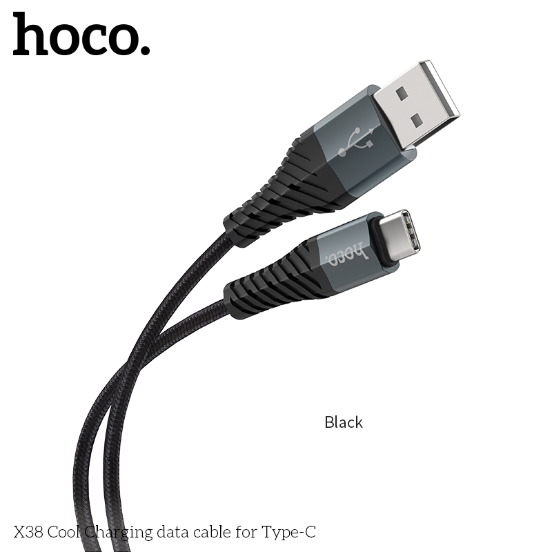 Кабель HOCO Type-C Cool X38 |1m, 3A|