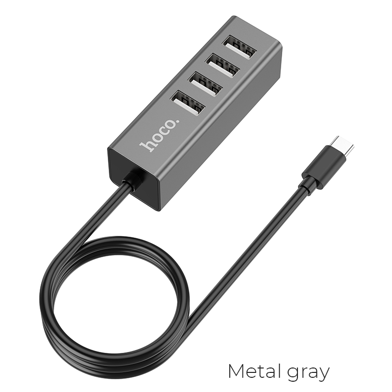 HUB адаптер HOCO Type-C to 4USB Line machine HB1