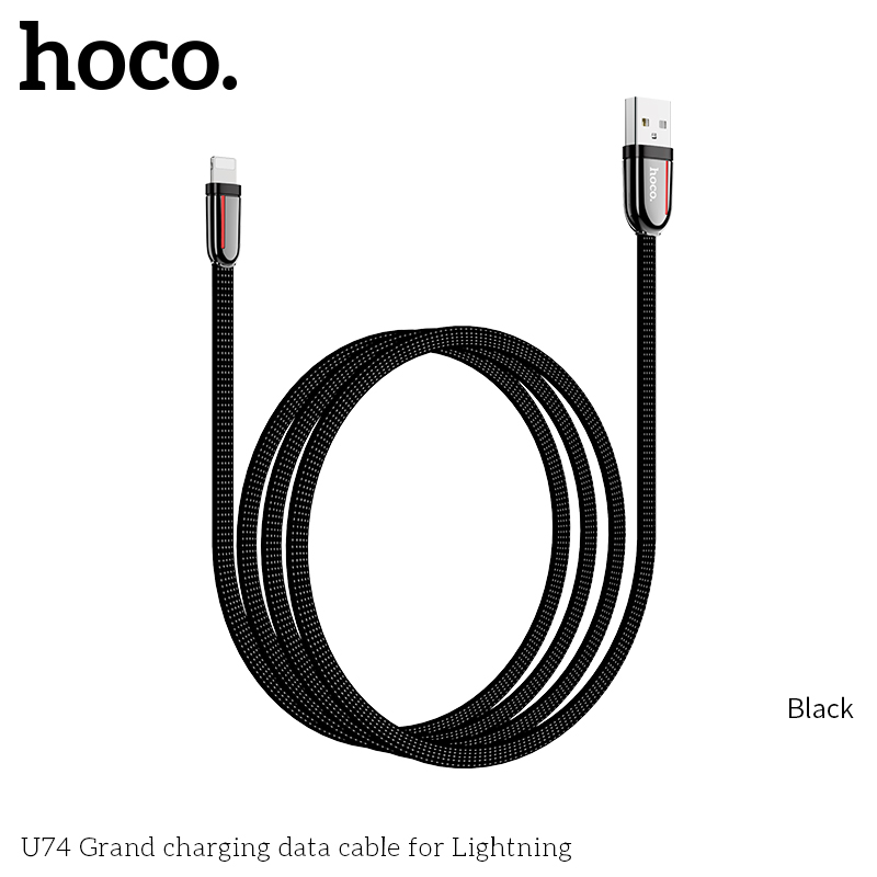 Кабель Hoco Lightning Cloth Braided Grand U74 |1.2m, 2.4A|