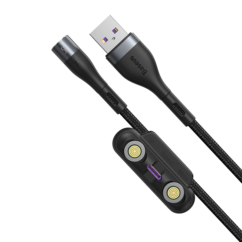Кабель Baseus Combo Micro USB/Lightning/Type-c Zinc Magnetic Safe Fast Charging Data Cable |1m, 5A|