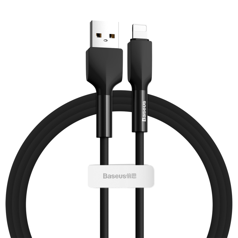 Кабель BASEUS Lightning Silica gel cable |1m, 2.4A| (CALGJ-01)