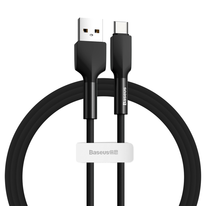 Кабель BASEUS Type-C Silica gel cable |1m, 3A| (CATGJ-01)