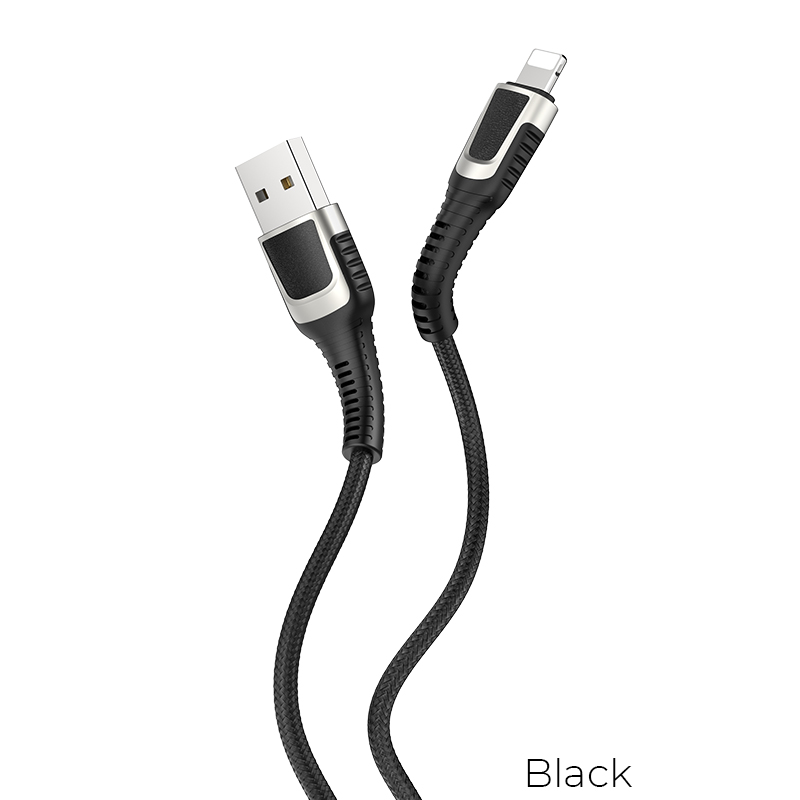 Кабель HOCO Lightning Jazz Metal & Leather U81 |2.4A, 1.2m|