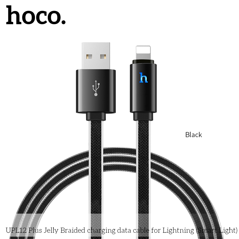 Кабель HOCO Lightning with LED Jelly UPL12 Plus |1.2m, 2.4A|