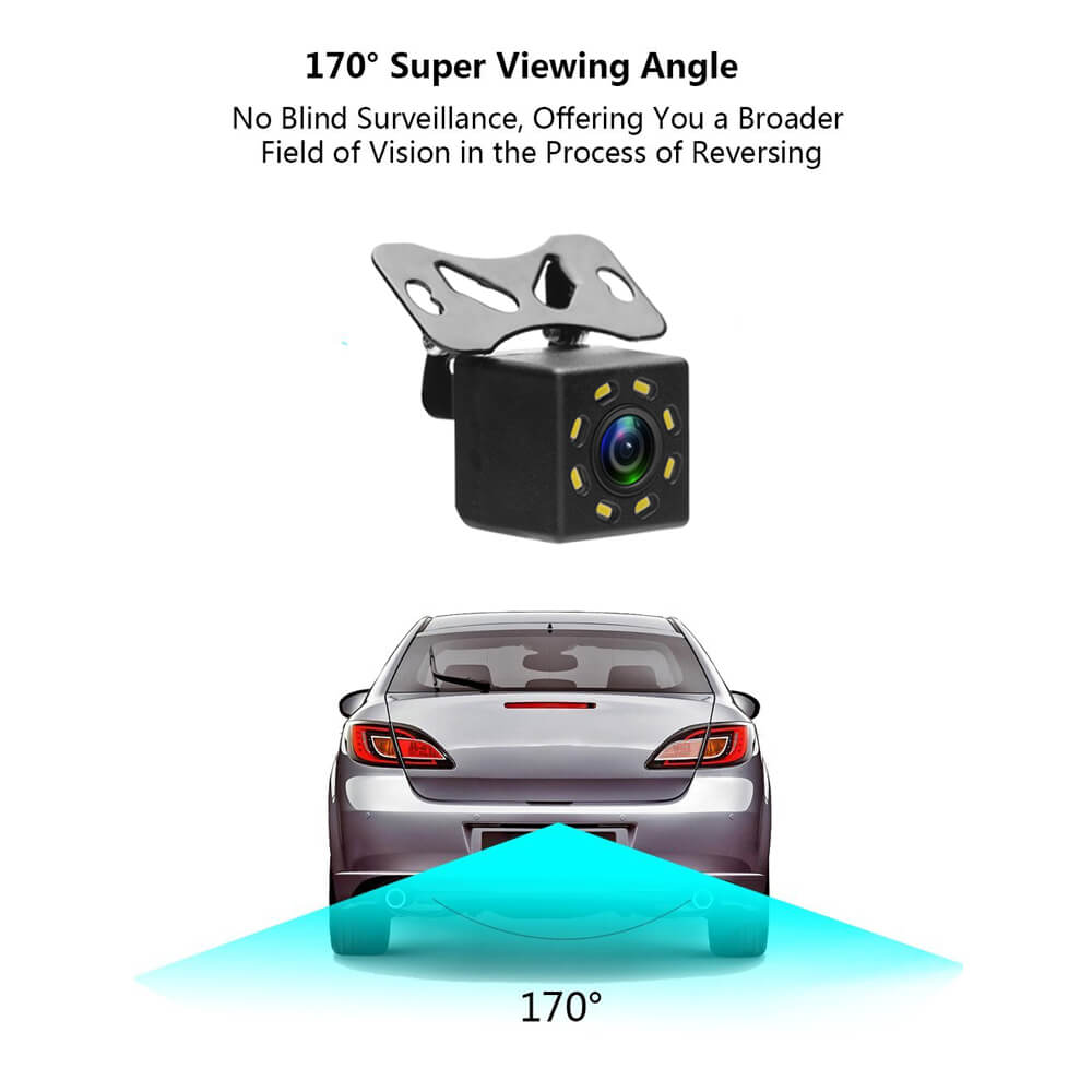 Камера заднего вида для автомобиля K0196P  |8IR LED, 170°|