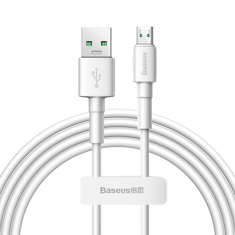 Кабель BASEUS Micro USB Mini White (CAMSW-E02) |4A, 2M|
