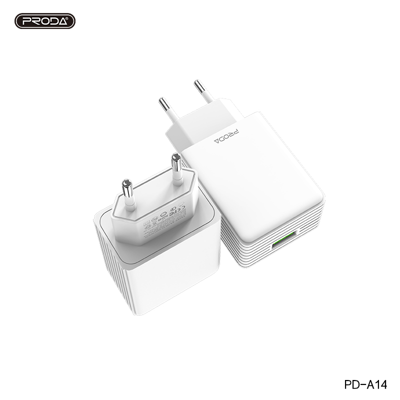 Адаптер мережевий PRODA Star speed QC 3.0 PD-A14 |1USB, QC3.0, 3A|