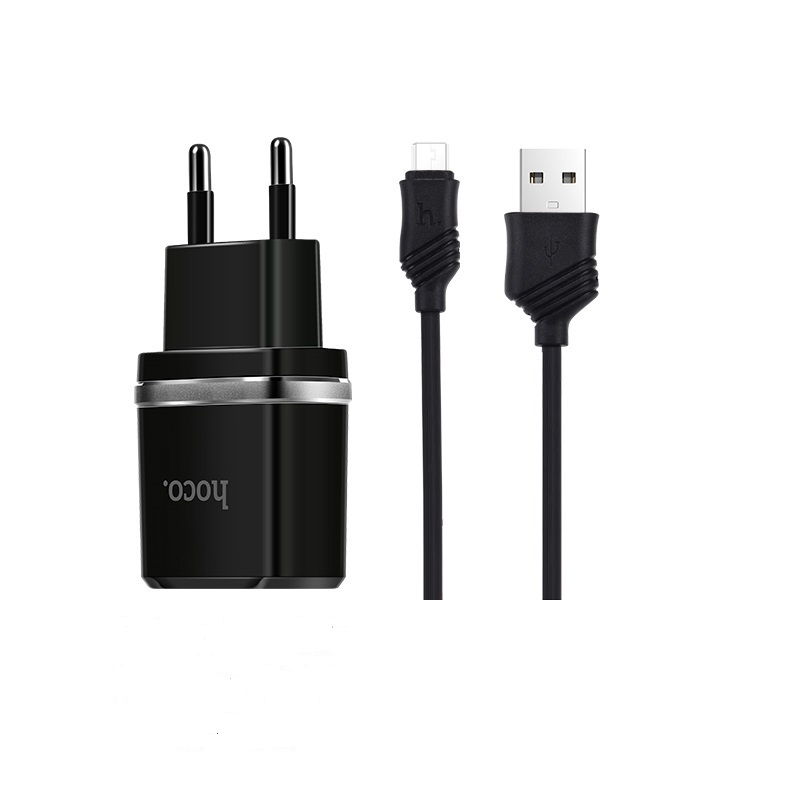 Адаптер мережевий Hoco Micro cable C11 |1USB, 1А|