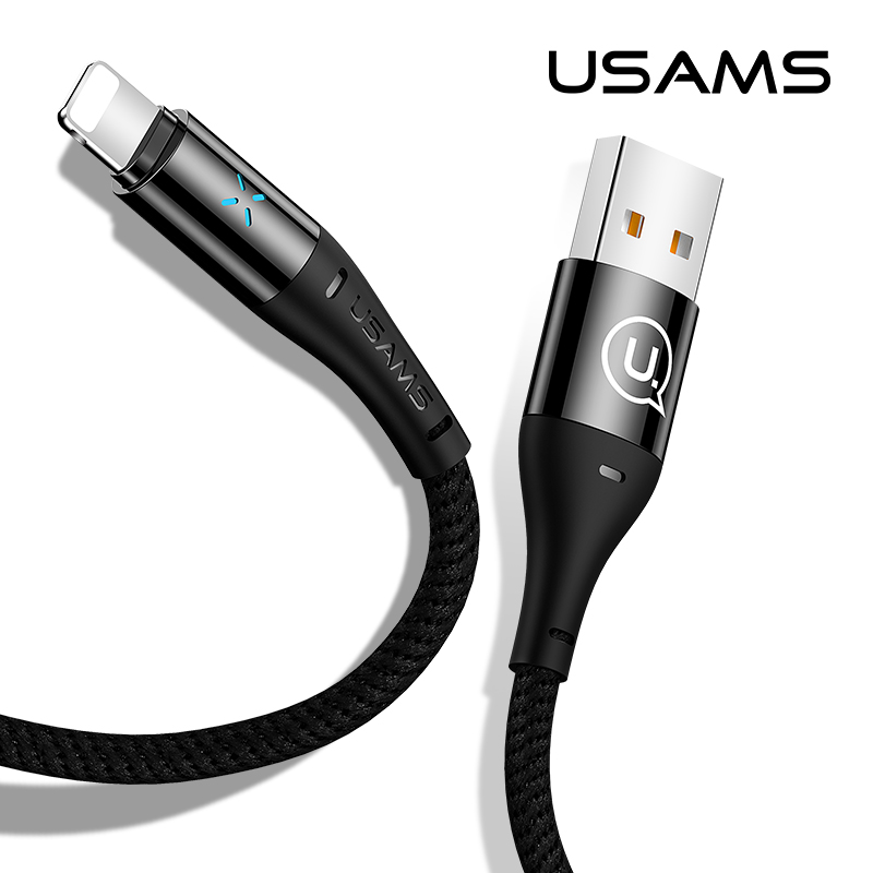 Кабель USAMS Lightning Smart Power-off U-Plus Series US-SJ240|1.2m, 2A|