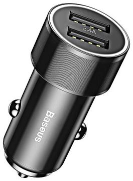 Адаптер автомобильный BASEUS Small Screw |2USB, 3.4A|