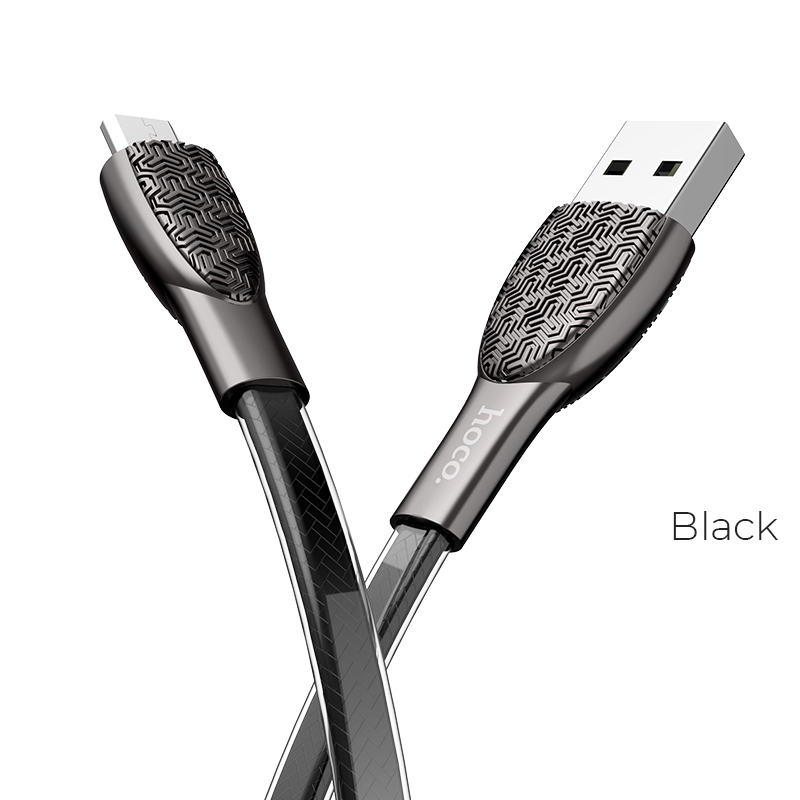 Кабель Micro USB Hoco Bright U52 |1.2m, 2.4A|