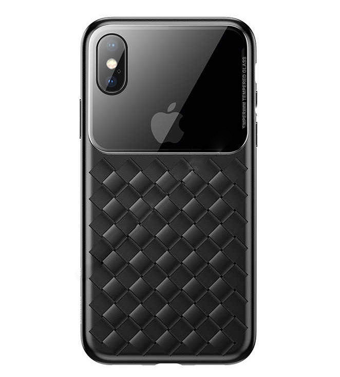 Чехол Baseus Glass and Weaving для iPhone X/XS