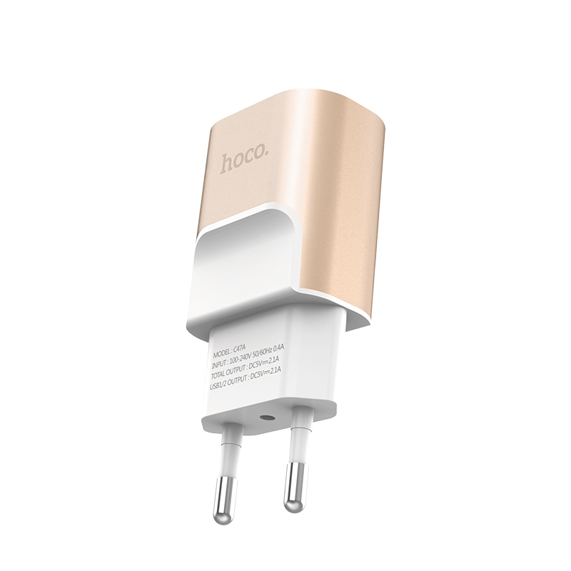 Адаптер сетевой Hoco Metal C47A |2USB, 2.1A|