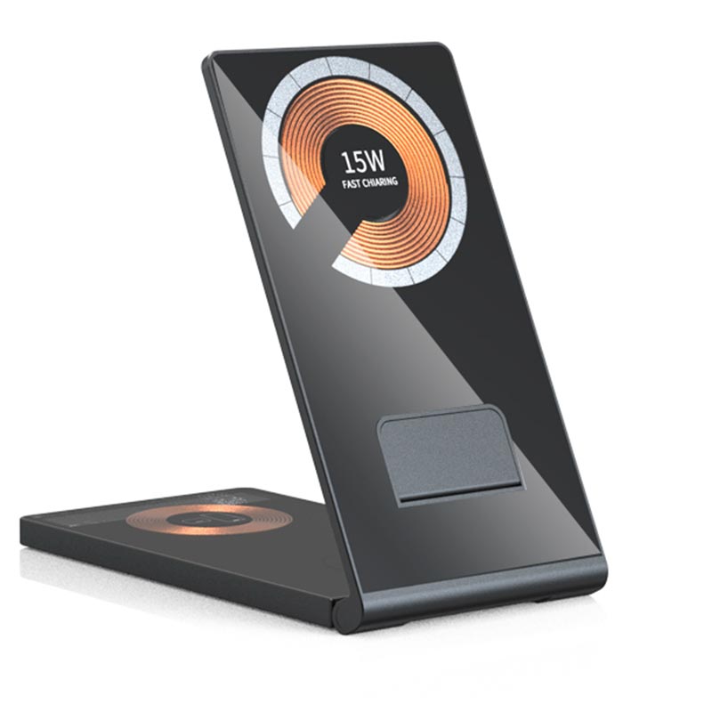 Зарядка Qi 4in1 Transparent magnetic wireless charger T05 |Phone/Watch/Earphones, 15W Max|