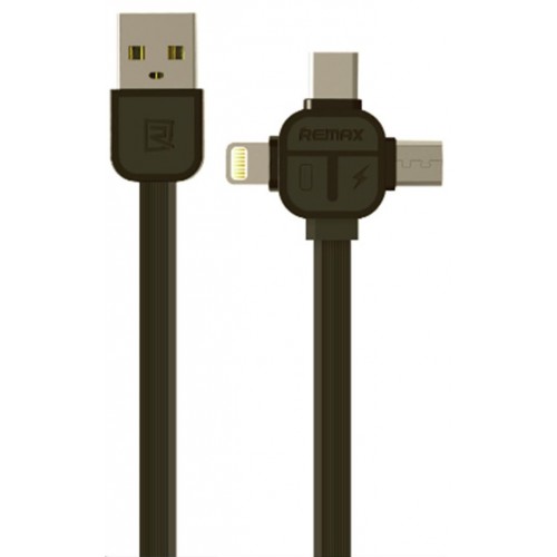 Кабель combo Micro USB + Lightning + Type-C REMAX Lesu RC-066th