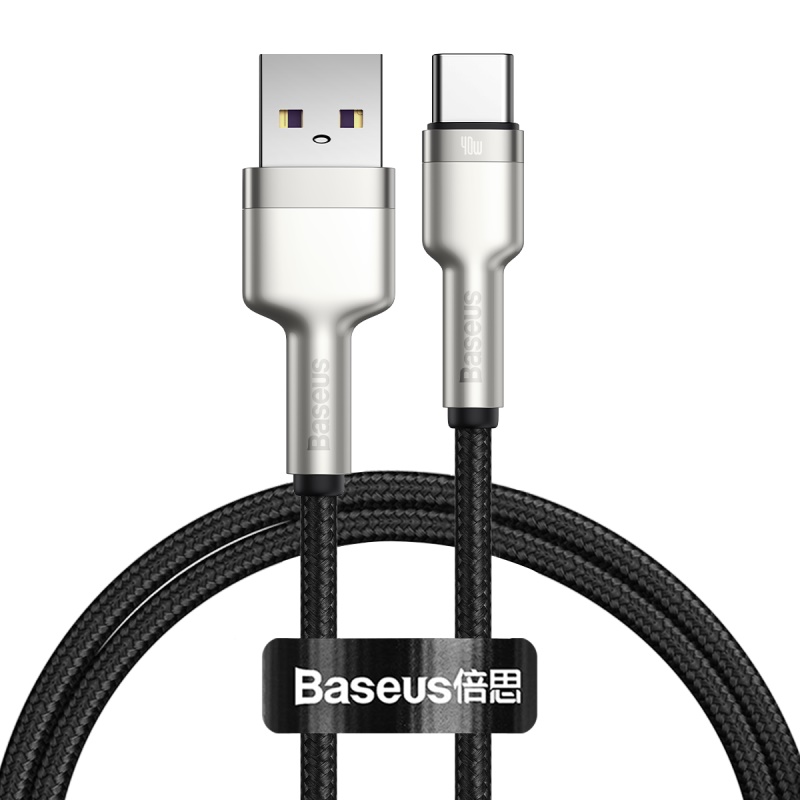 Кабель BASEUS Type-C Cafule Series Metal Data Cable |1M, 5A, 40W| (CATJK-A01)