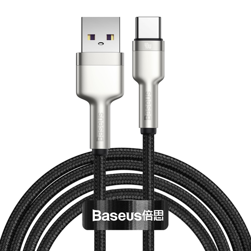 Кабель BASEUS Type-C Cafule Series Metal Data Cable |2M, 5A, 40W| (CATJK-B01)